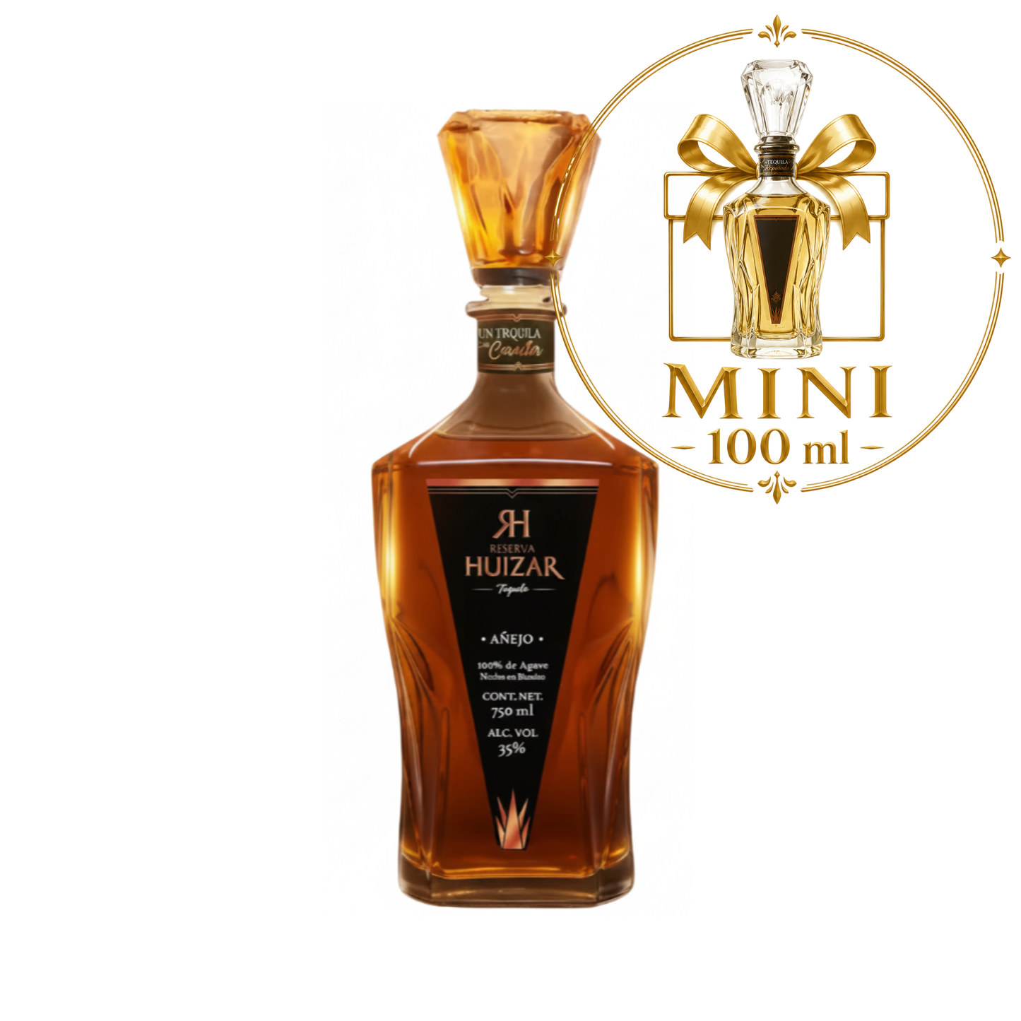 Tequila Reserva Huizar Añejo - MINI 100 ML - Kosher