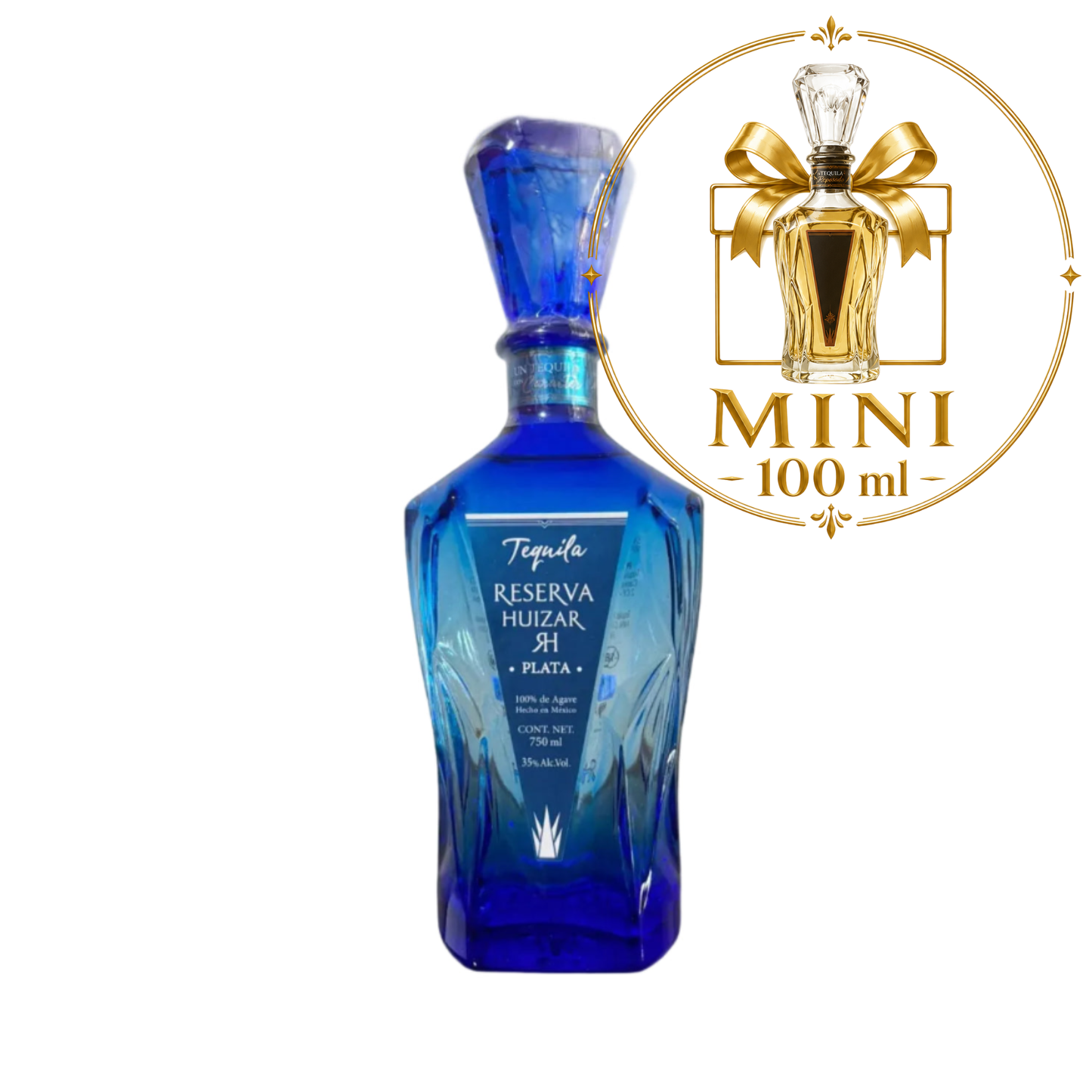 Tequila Reserva Huizar Plata - MINI 100 ML - Kosher